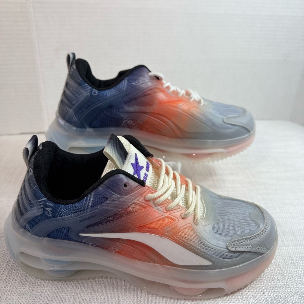 Women’s Running Sneakers Size 7.5 US Mesh Breathable Sport Shoes Unisex Blue Gym